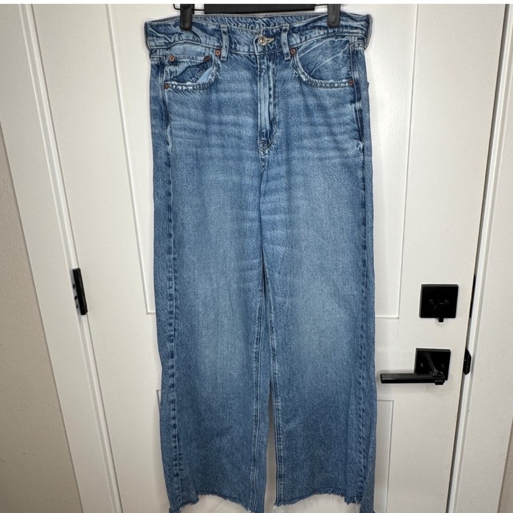 American Eagle By Payless Blue Flare & Wide Leg Jeans Size 4
